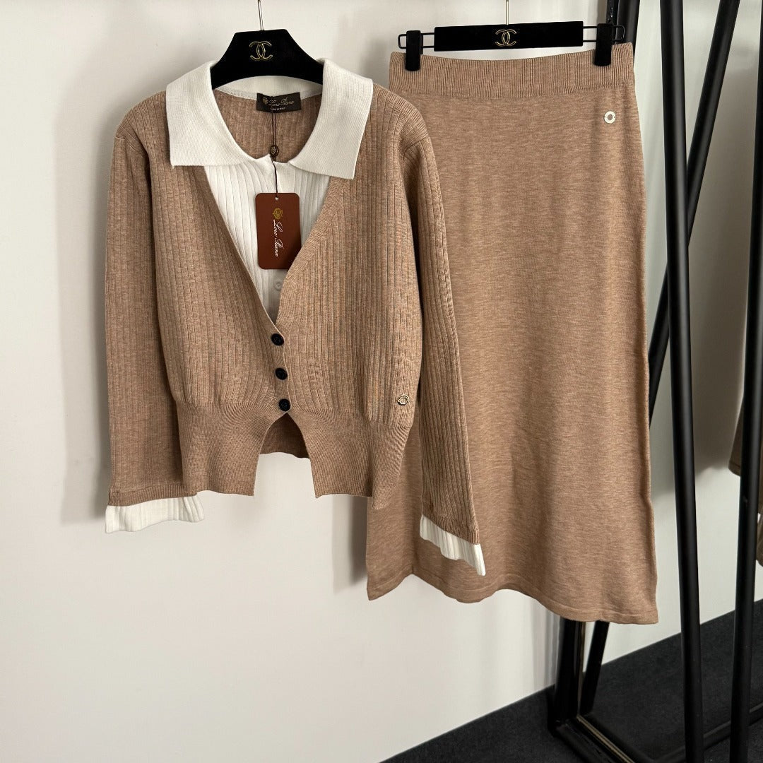 LP 26s Layered Cardigan Skirt Set 955