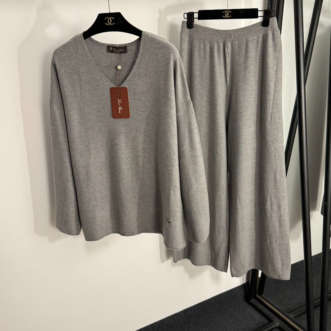 LP 26s V-neck Knit Pants Set 957