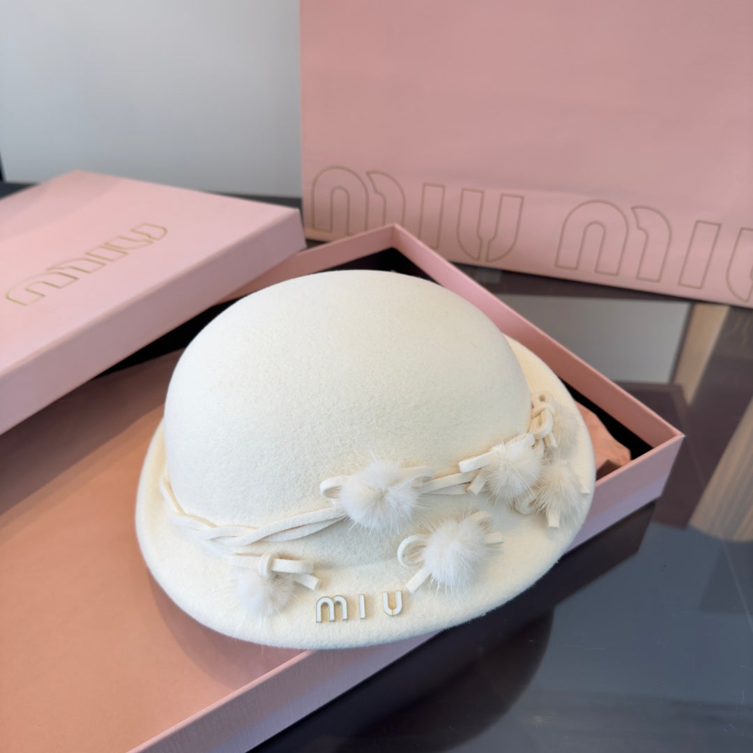 Miumiu Cashmere Bucket Hat 477664