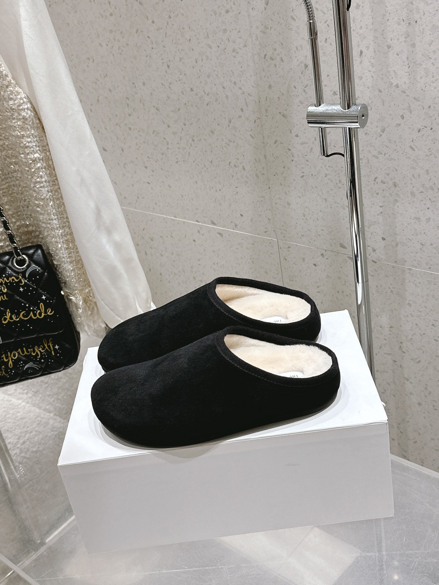 The Row Sandal Black Suede 334158