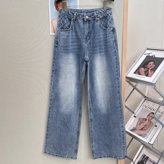 Chanel 26 Straight-leg Jeans Blue in Cotton 305576