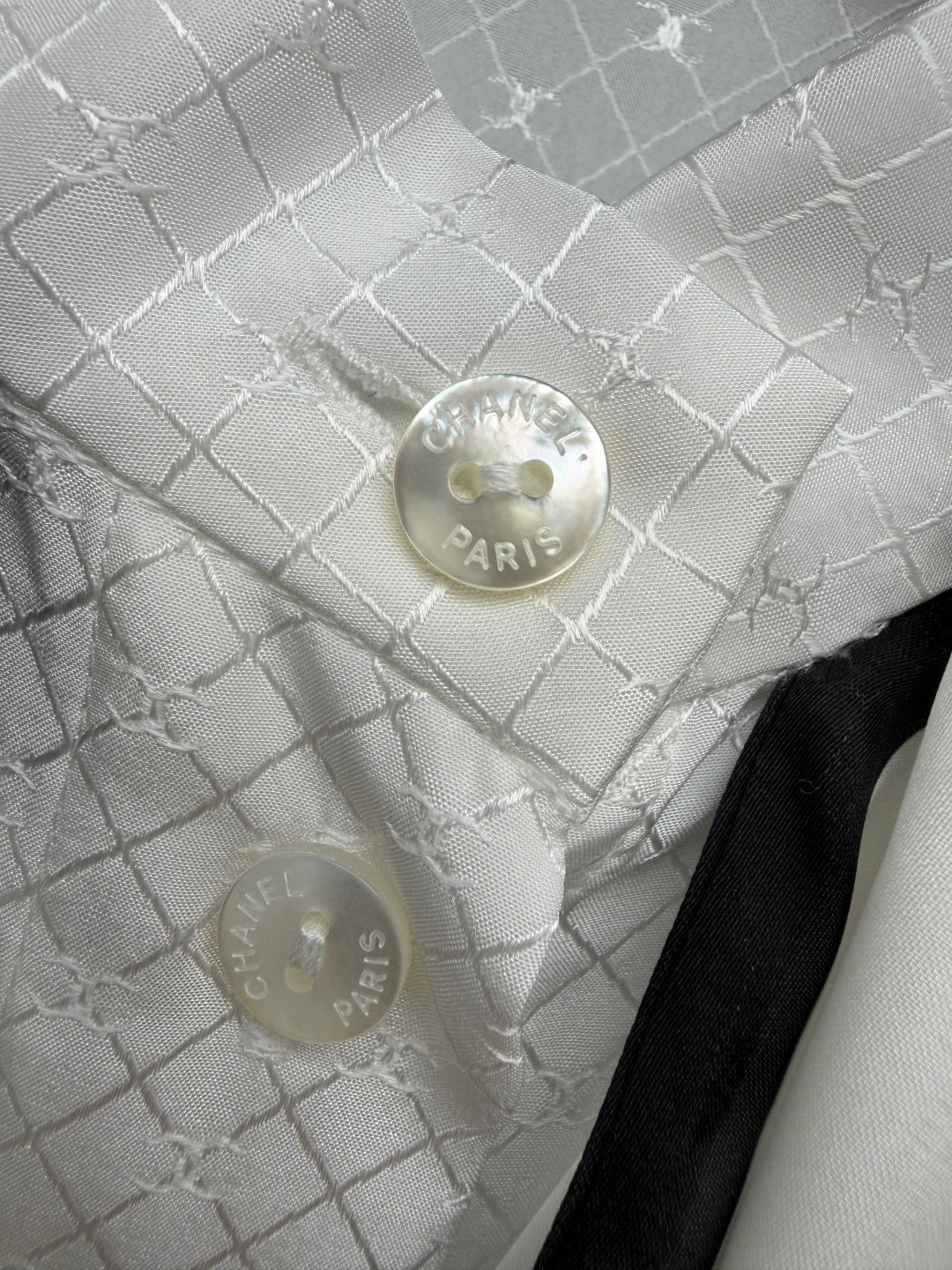 CC Diamond-Patterned Jacquard Shirt White in Silk 379087