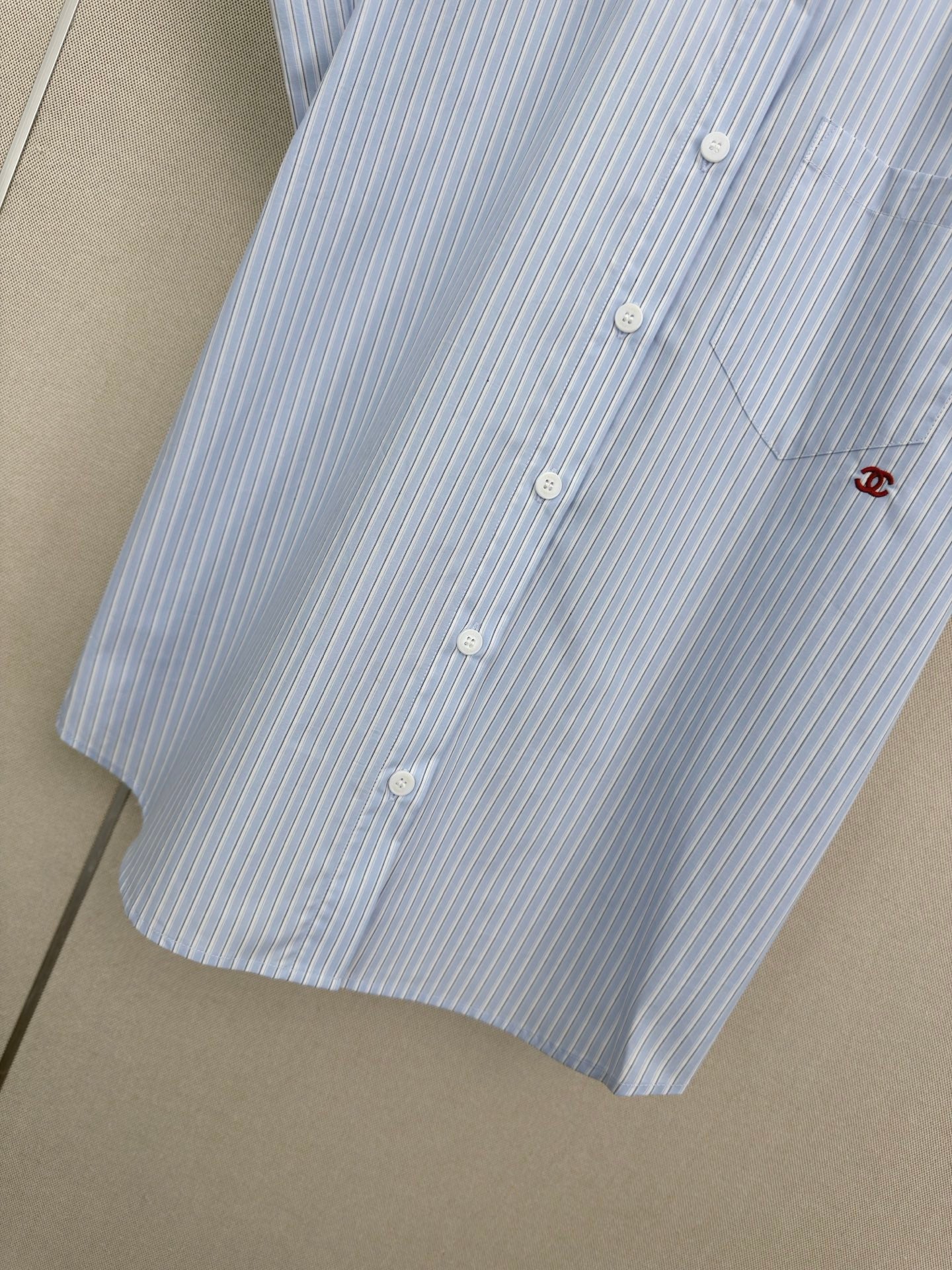 CC Short-sleeved Shirt Light Blue in Cotton 379641