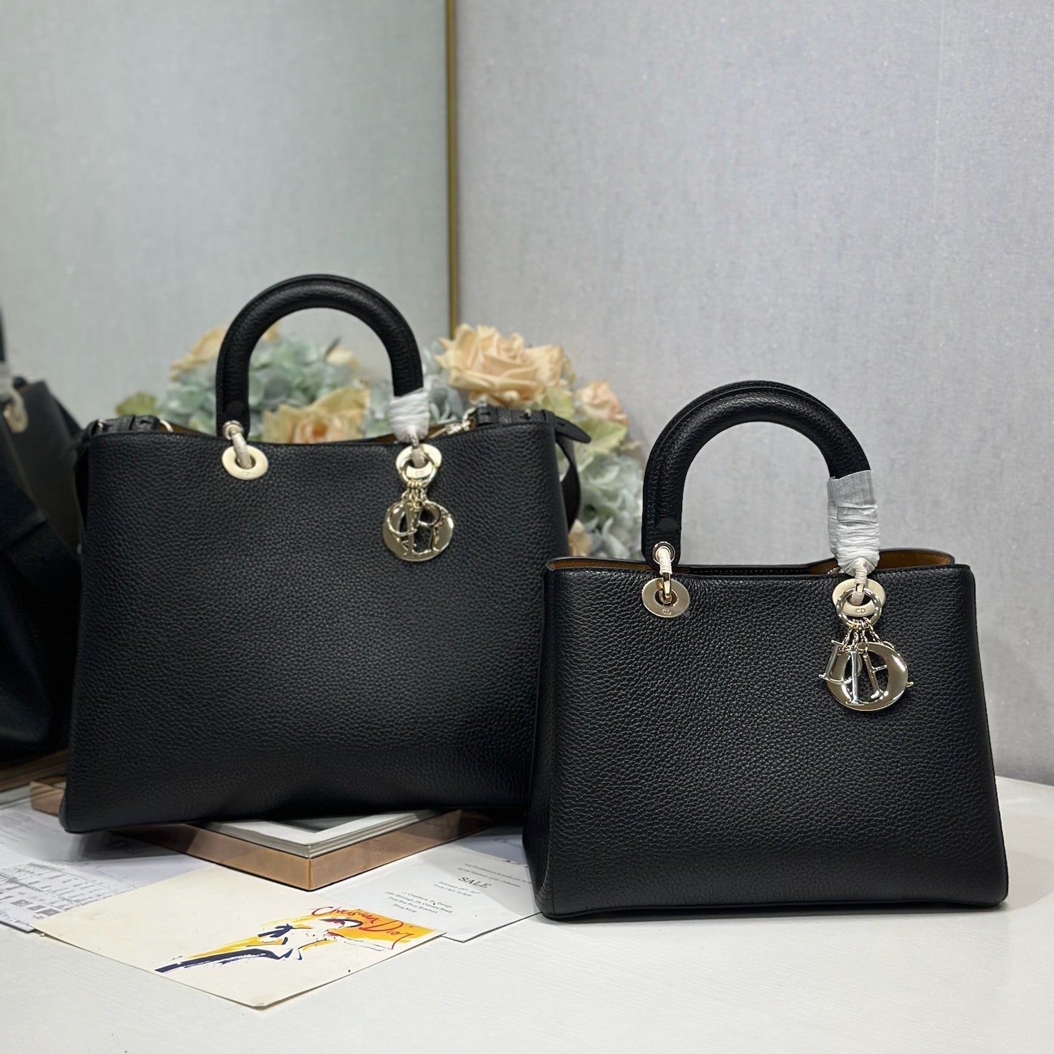 CD Diorissimo Black in Cowhide 288179
