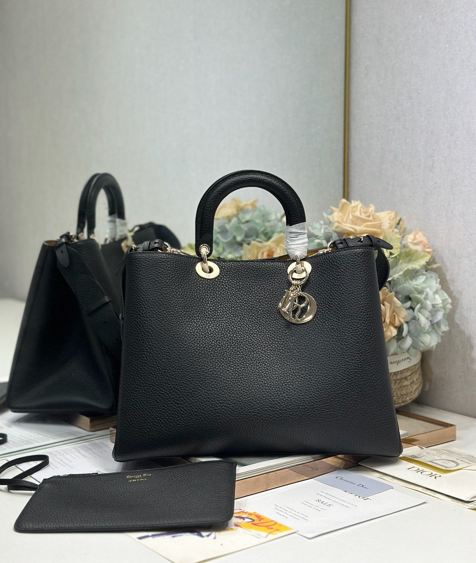 CD Diorissimo Black in Cowhide 288179