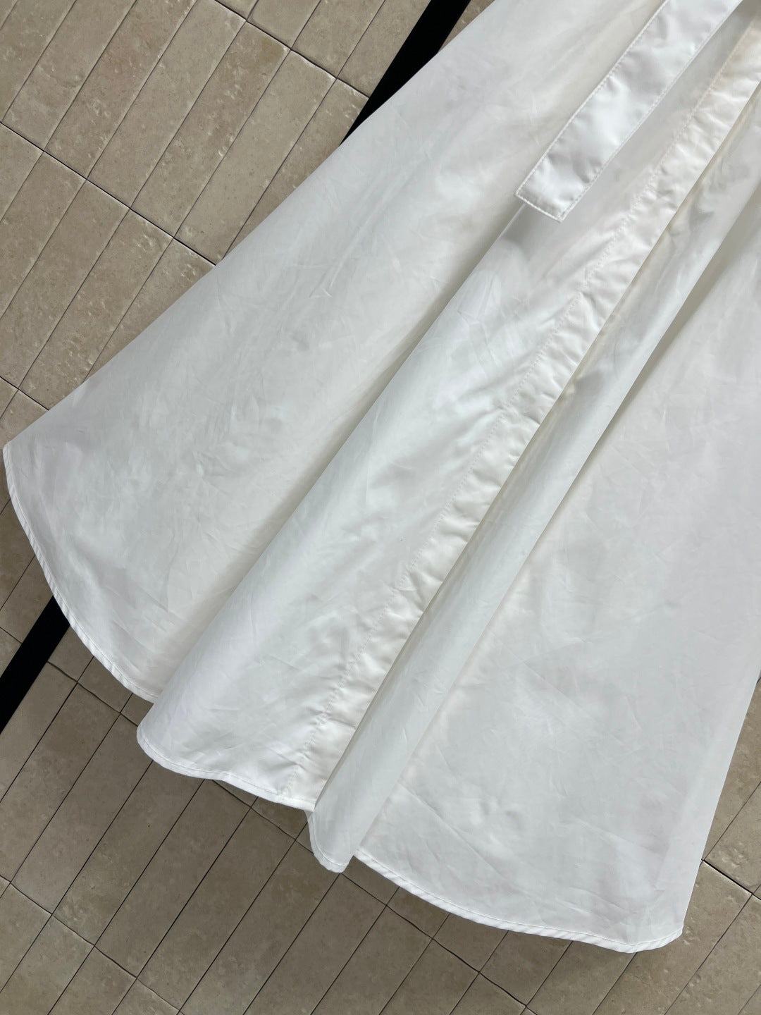CD 26 Color-blocked Collared Sleeveless Shirt Dress White in Cotton 385734