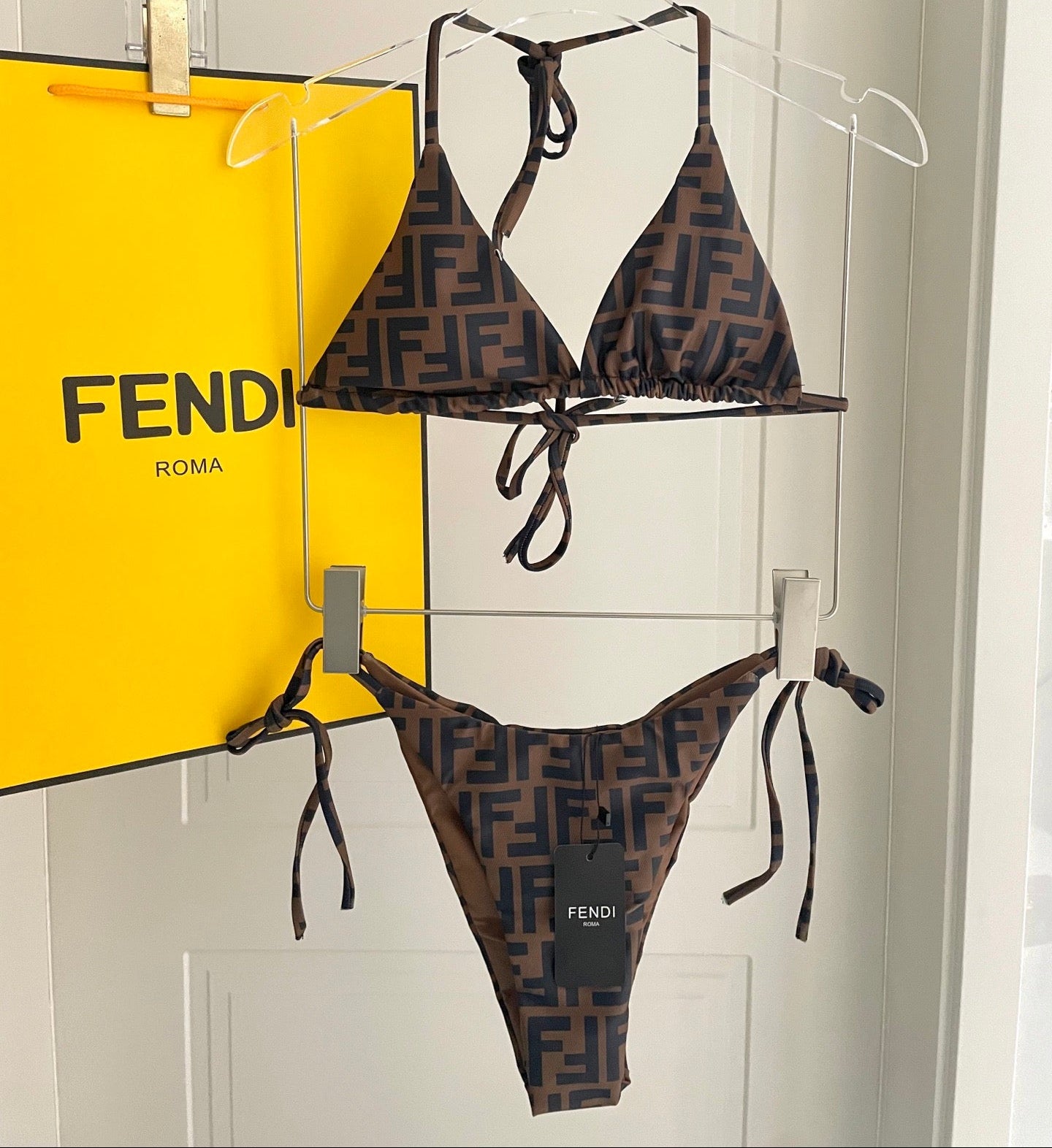 FF Swimsuit Brown Black Polyamide 180513