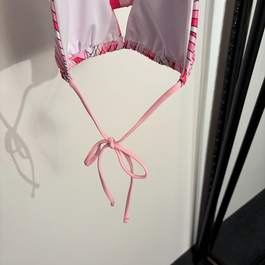 Pucci Two-Piece Swimsuit Set Pink in Cotton 306731
