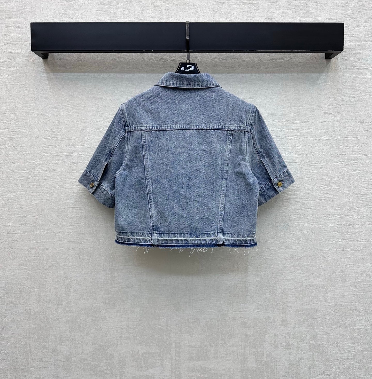 CC 26 Fringed Denim Shirt in Cotton 389537