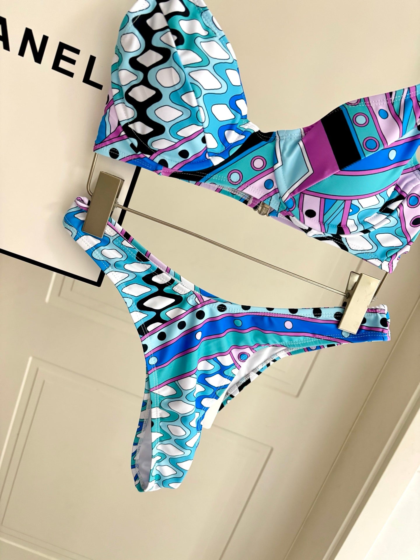 Pucci Printed Two-Piece Bikini Blue Cotton Blend228094