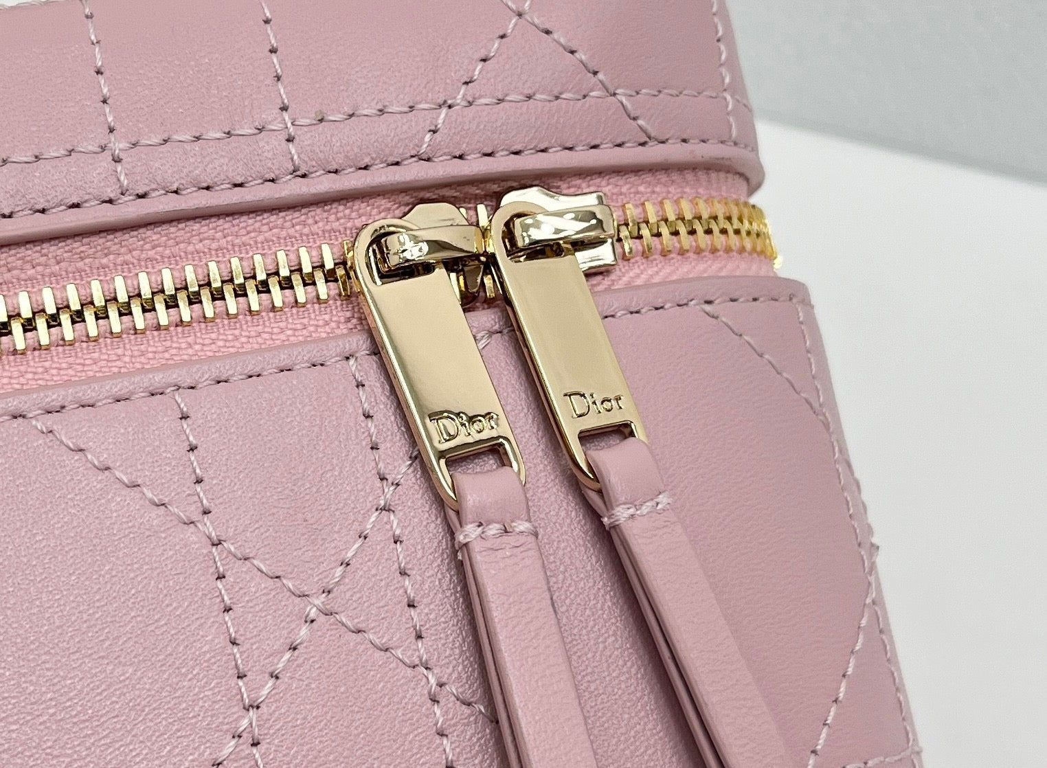 CD Cannage Vanity Chain Bag 19cm Pink Cowhide 158118