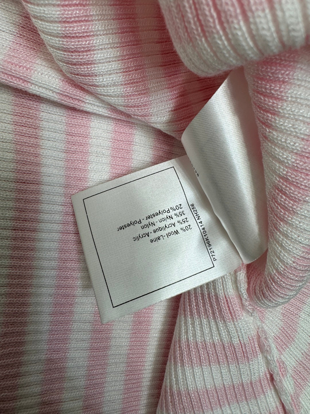 CC Logo Striped Ribbed Tank Top Wool 406478