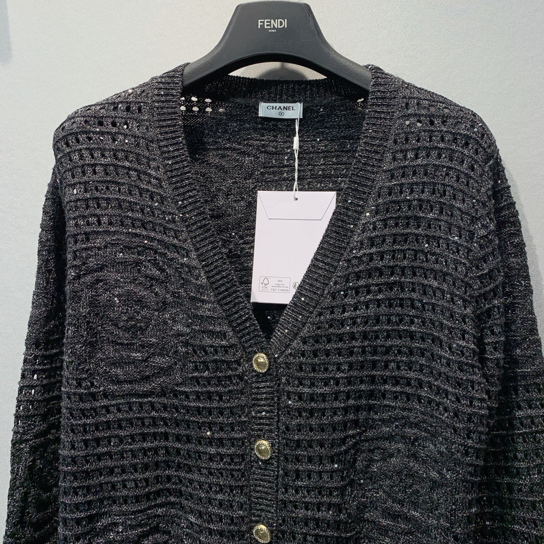 CC Floral Crochet Cardigan Cotton Blend 411503