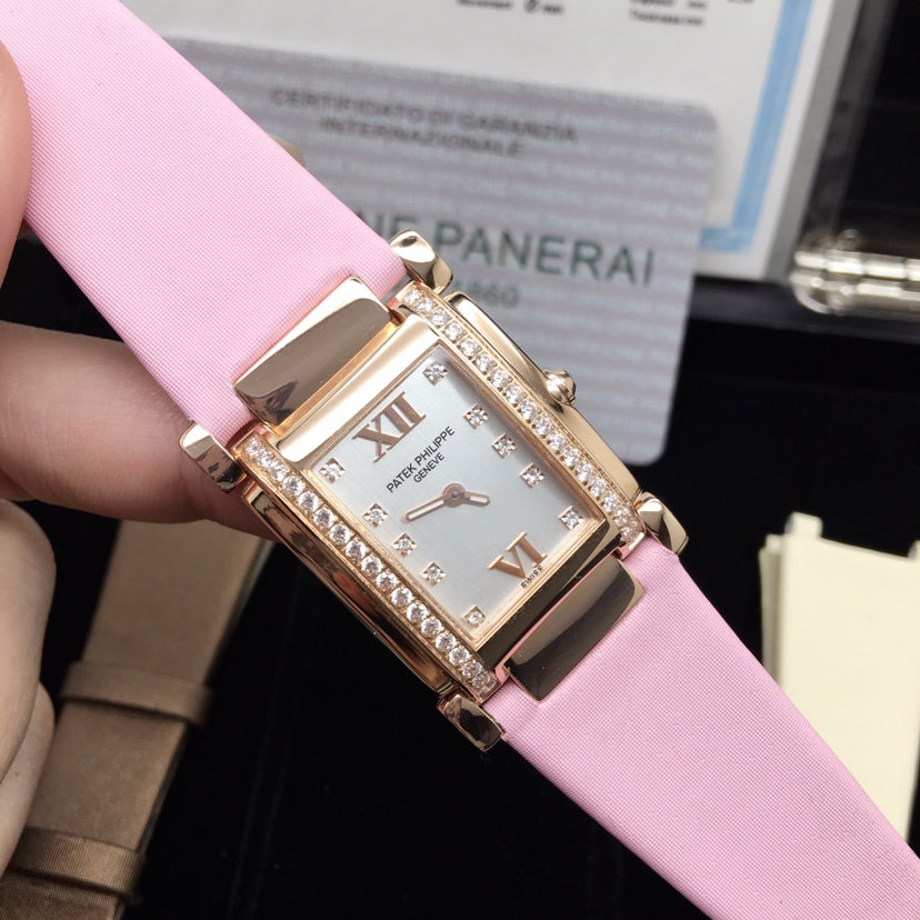 PATEK Twenty-Four 25mm Pink Gold Pink Strap