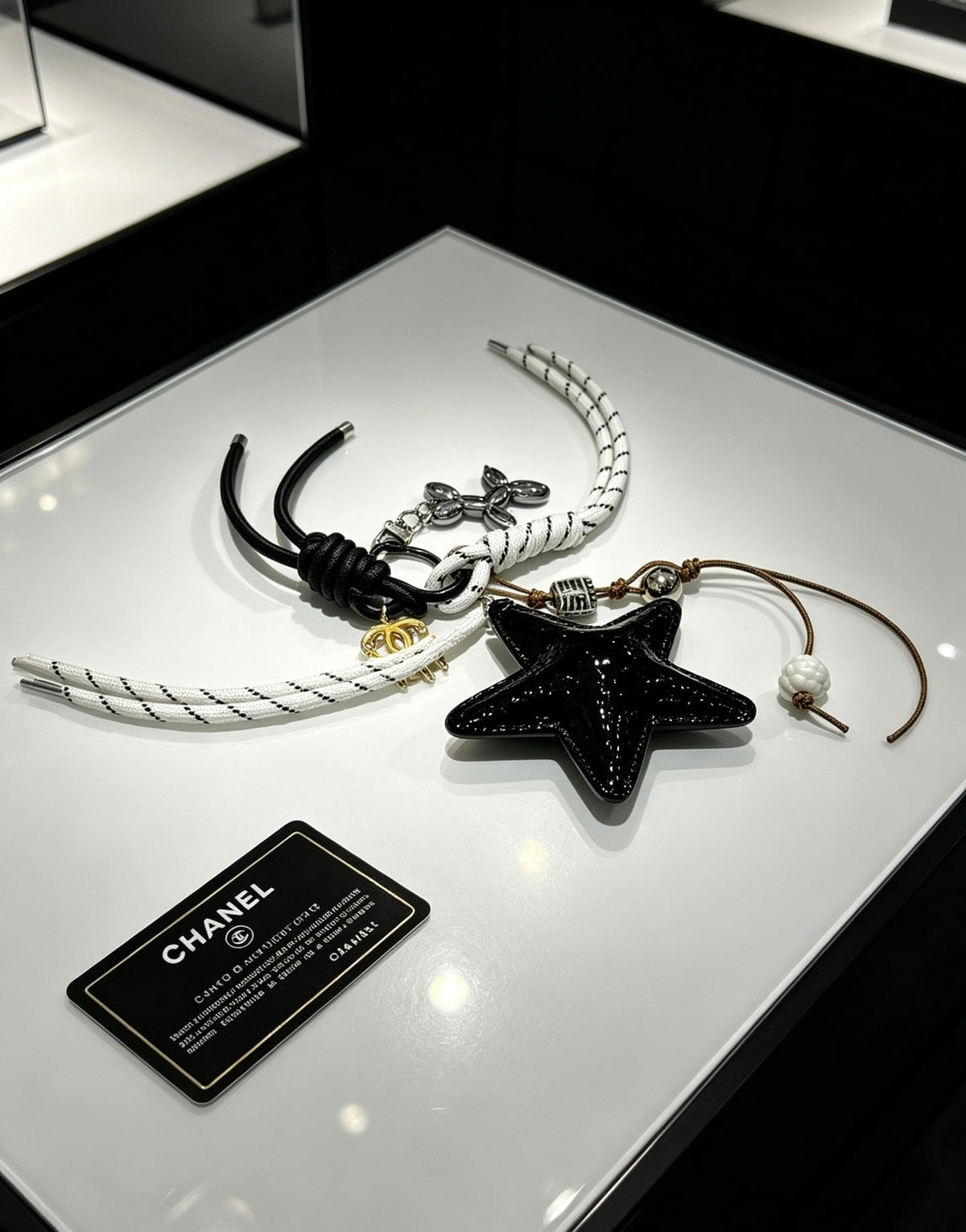 Chanel Bag Charm With Black Star