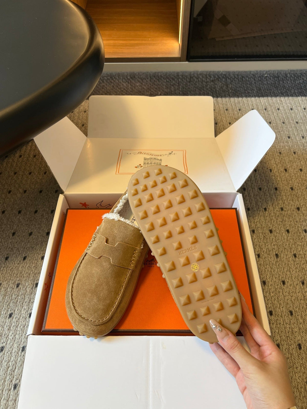 HM 26S Destin Loafers Light Brown Suede