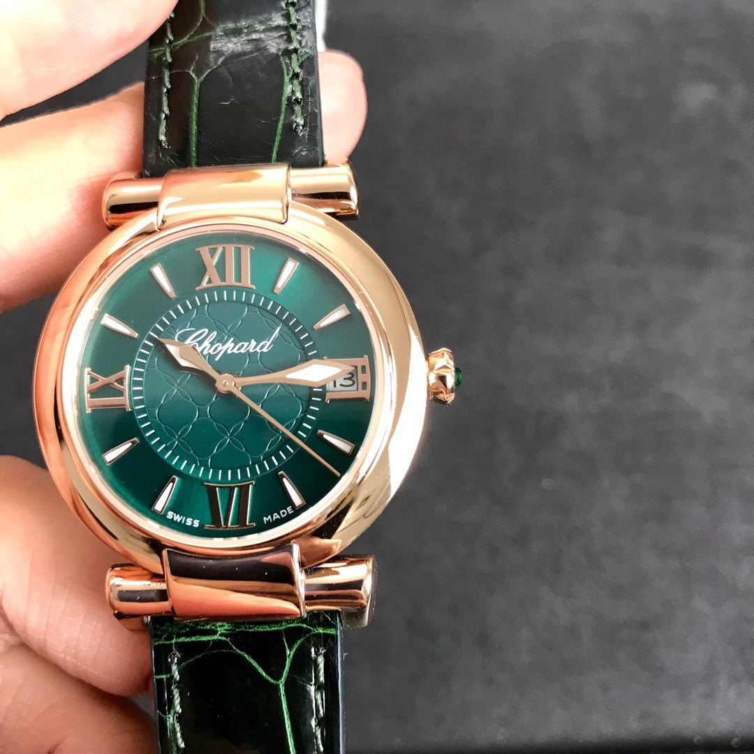 Impepiale 36mm Pink Gold Dark Green Dial