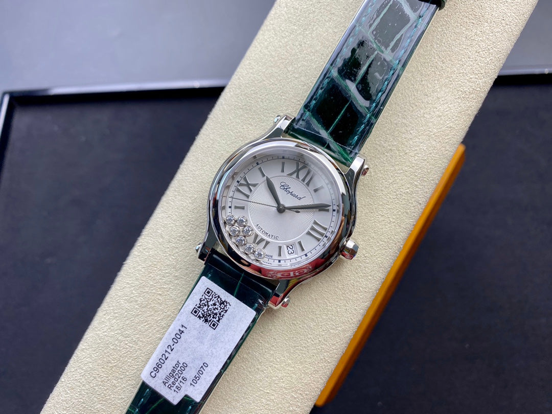Happy Diamond 36mm Silver White Dial
