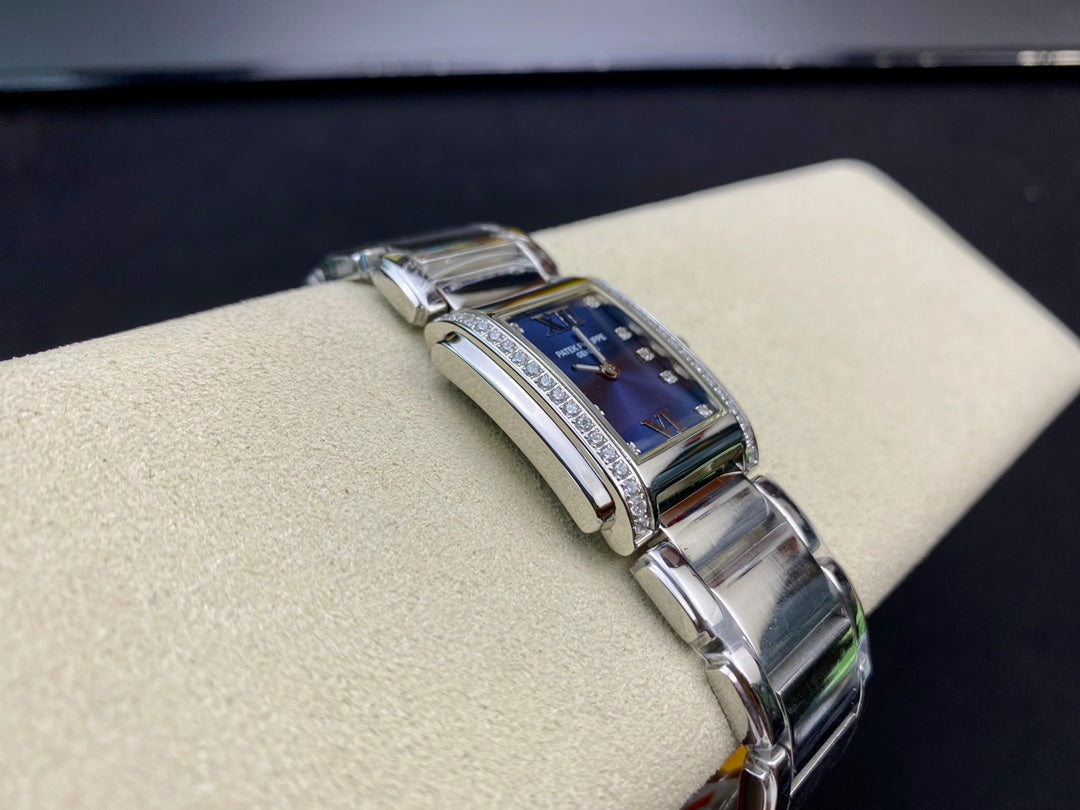 PATEK Twenty-Four 25.5mm Silver Blue Dial