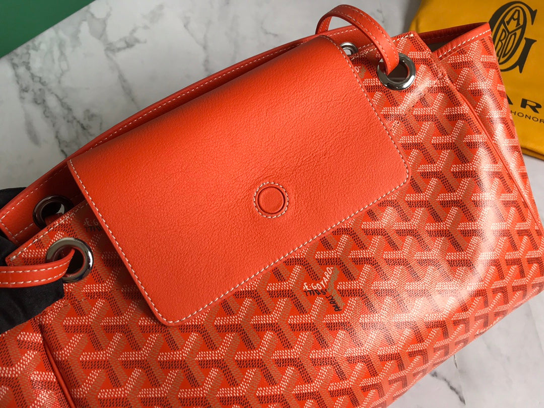 Goyard Rouette Souple Bag 31cm Orange Canvas & Calfskin