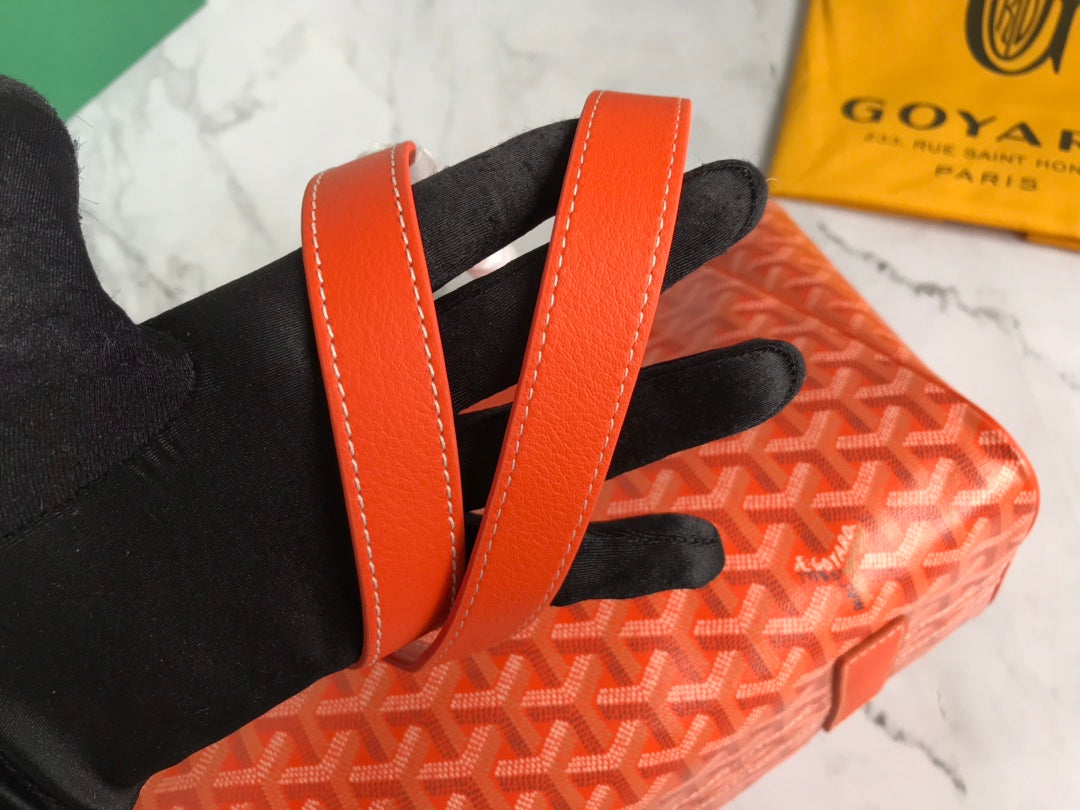Goyard Rouette Souple Bag 31cm Orange Canvas & Calfskin