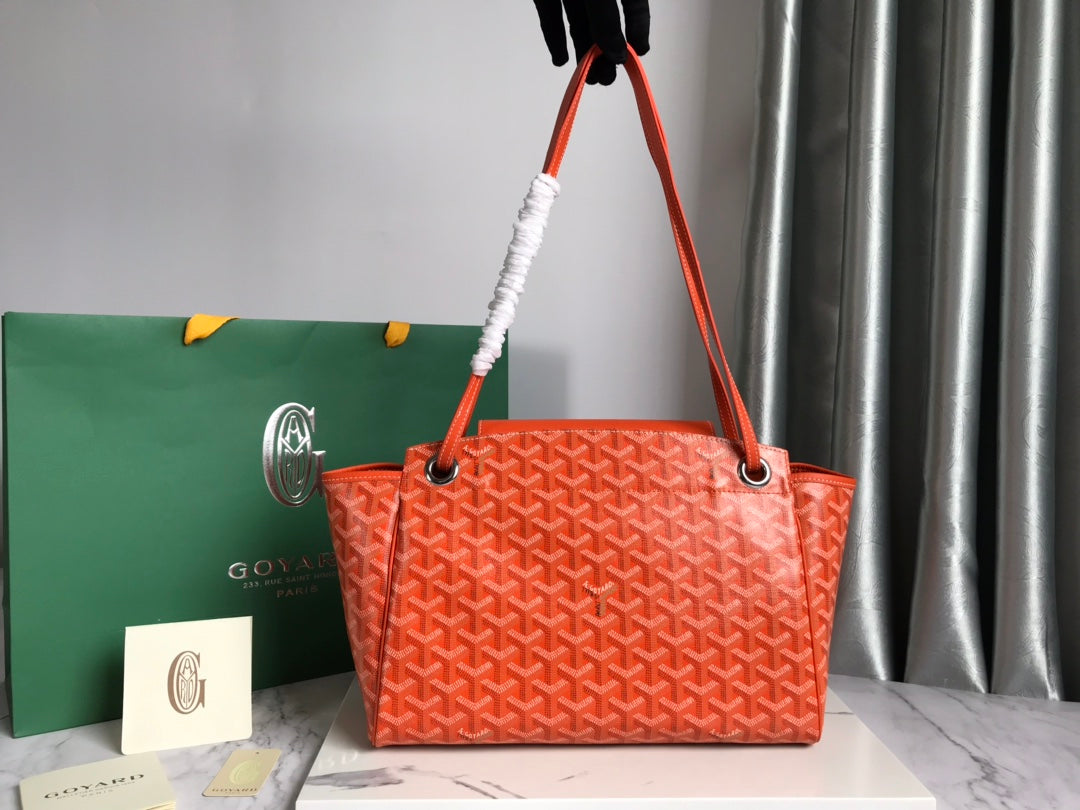 Goyard Rouette Souple Bag 31cm Orange Canvas & Calfskin