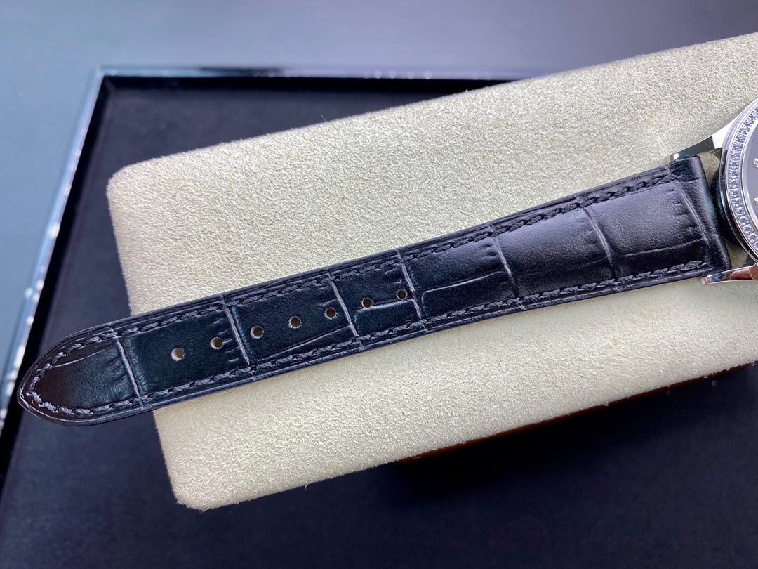 PATEK Calatrava 38mm Black Dial Leather