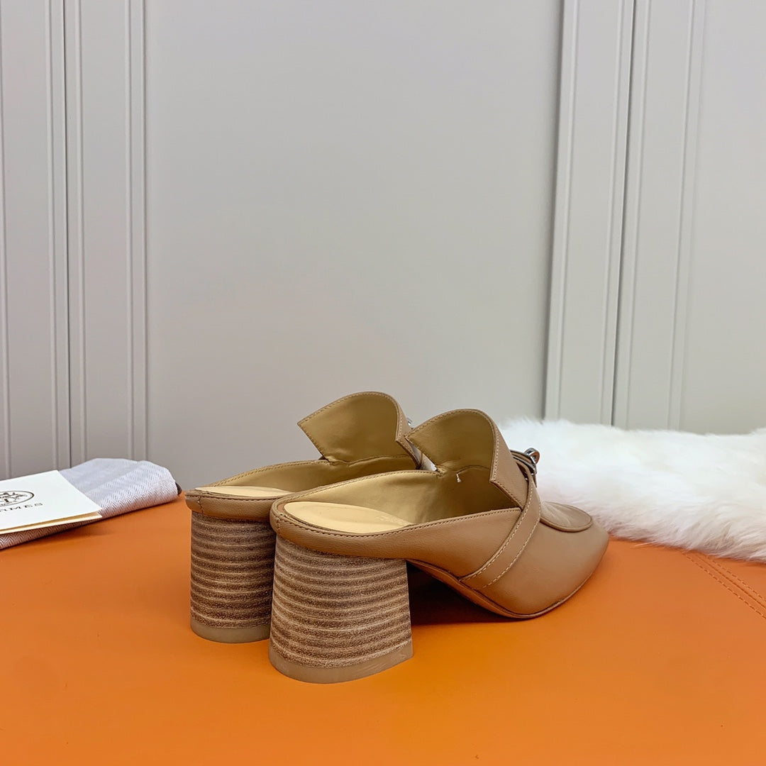HM Blossom Mule 65mm Caramel Sheepskin 546304