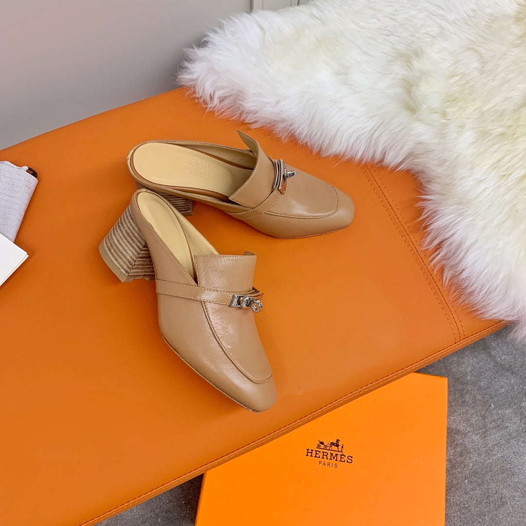 HM Blossom Mule 65mm Caramel Sheepskin 546304