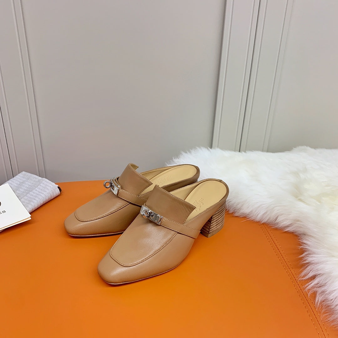 HM Blossom Mule 65mm Caramel Sheepskin 546304