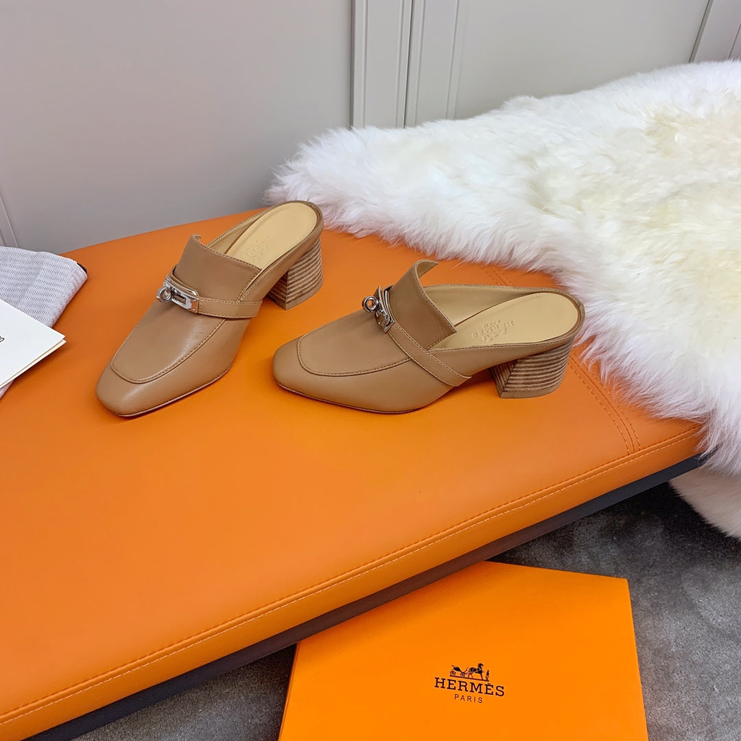 HM Blossom Mule 65mm Caramel Sheepskin 546304