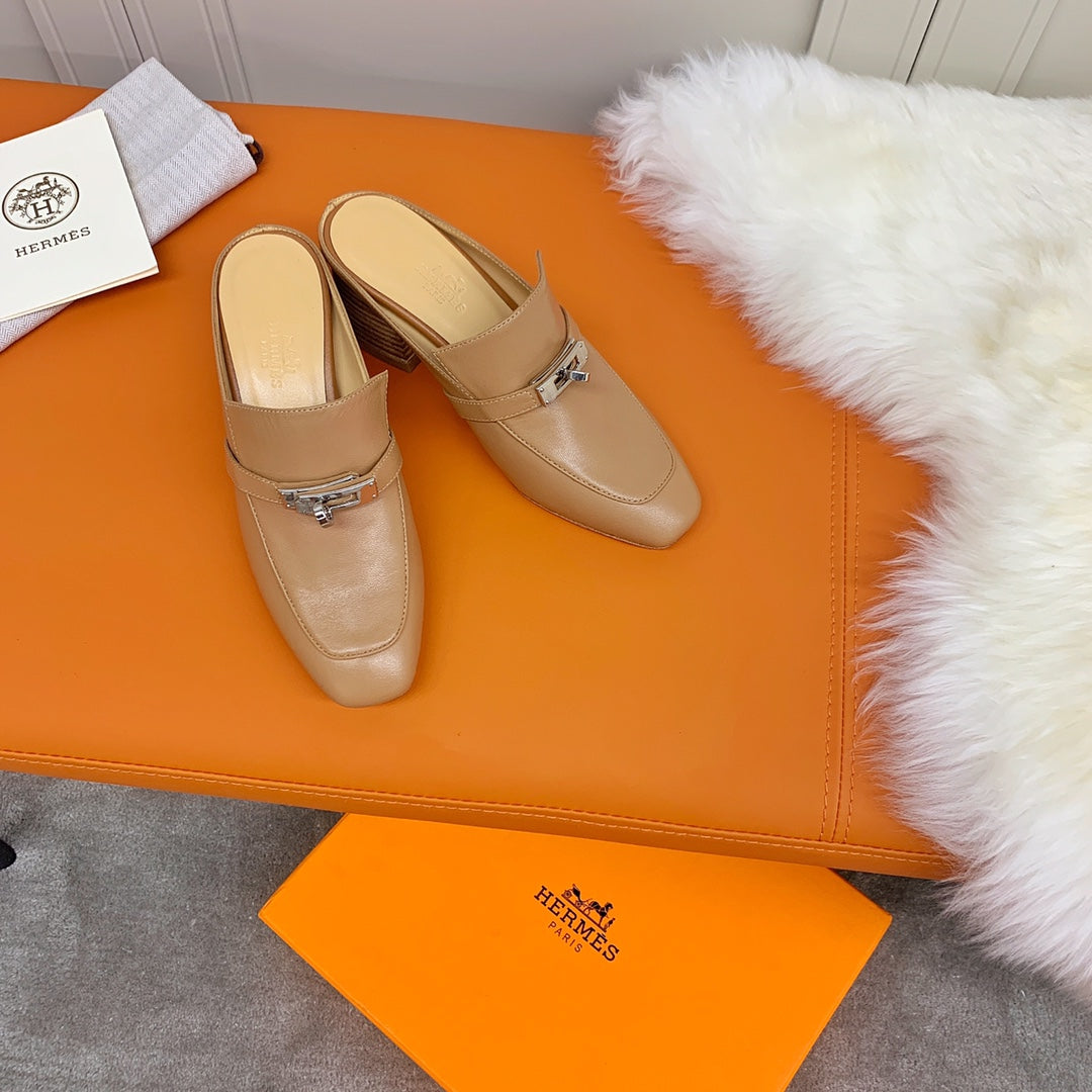 HM Blossom Mule 65mm Caramel Sheepskin 546304