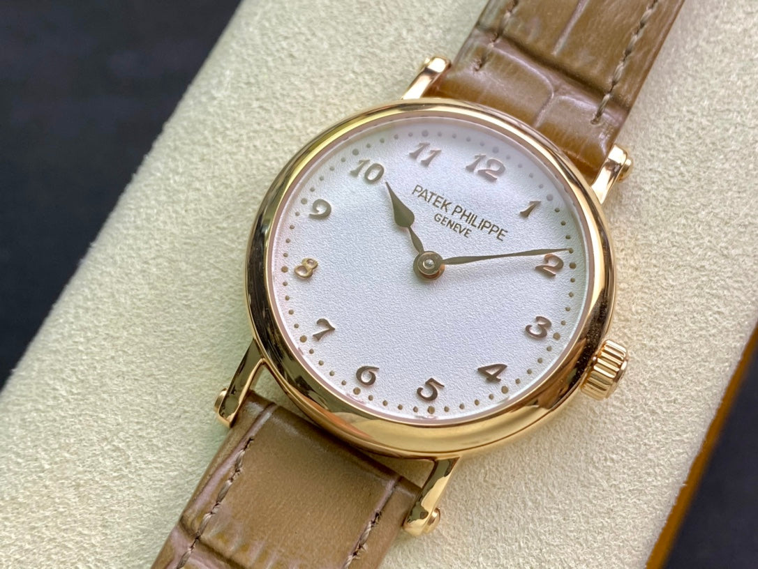 PATEK Calatrava 34.6mm Gold White Dial