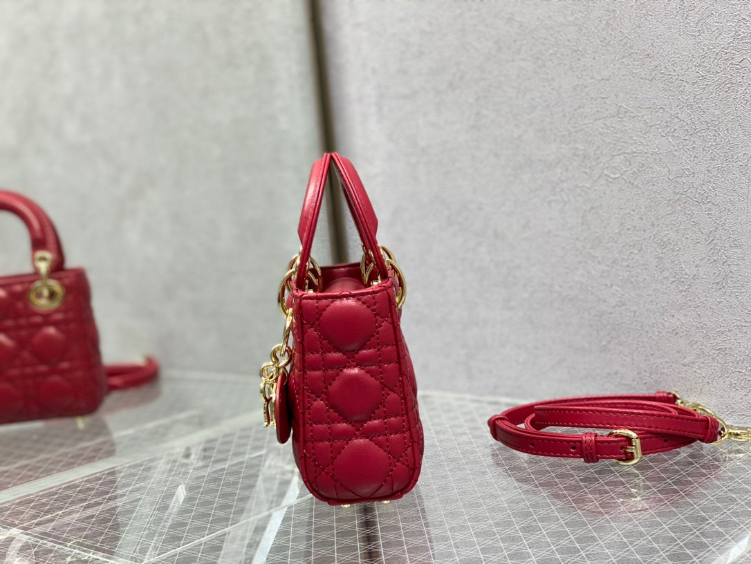 micro lady 12 red lambskin
