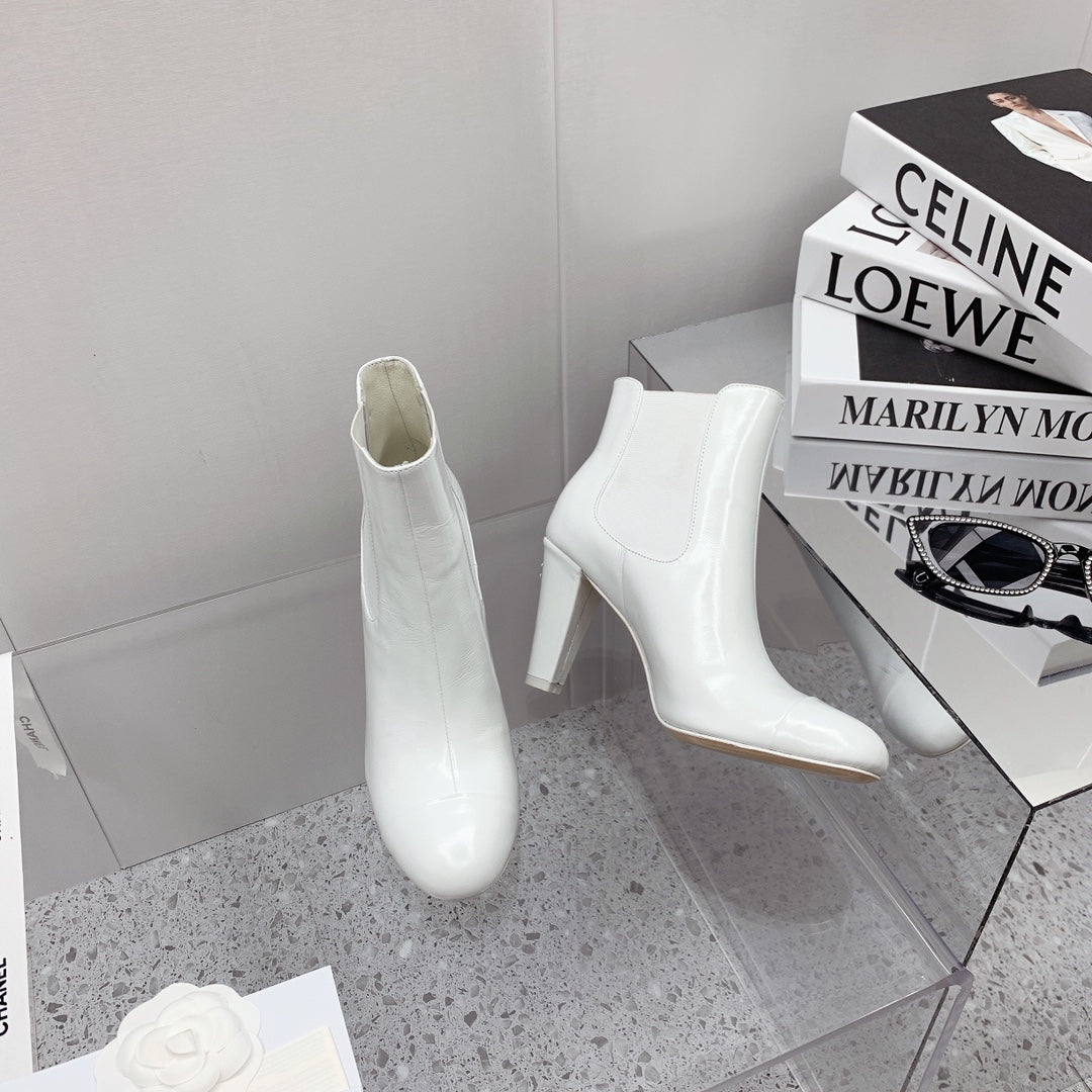 CC 26s Chelsea Boots 8cm White White Leather 162838