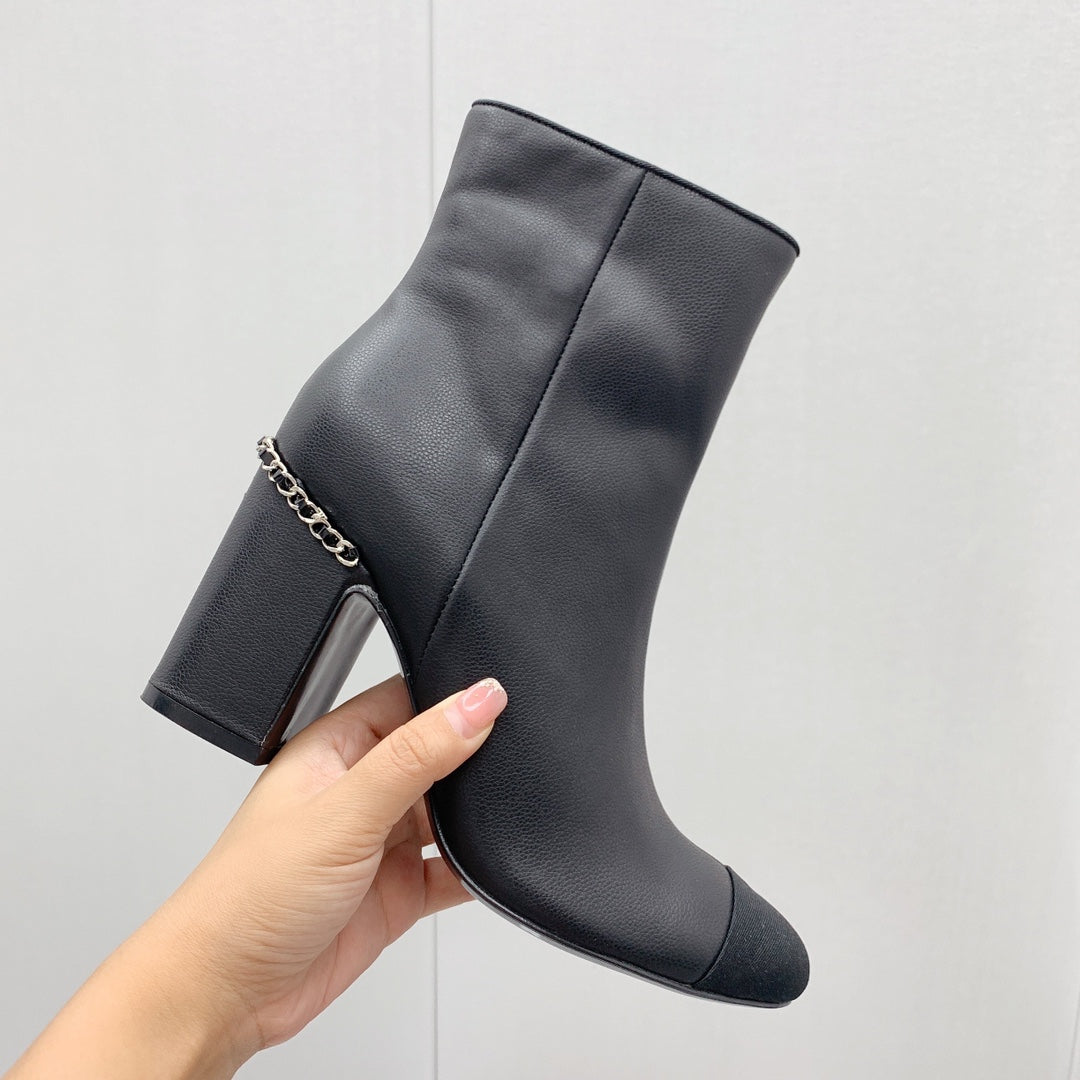 CC 26s Ankle Boots 8cm Black Black Leather 162837