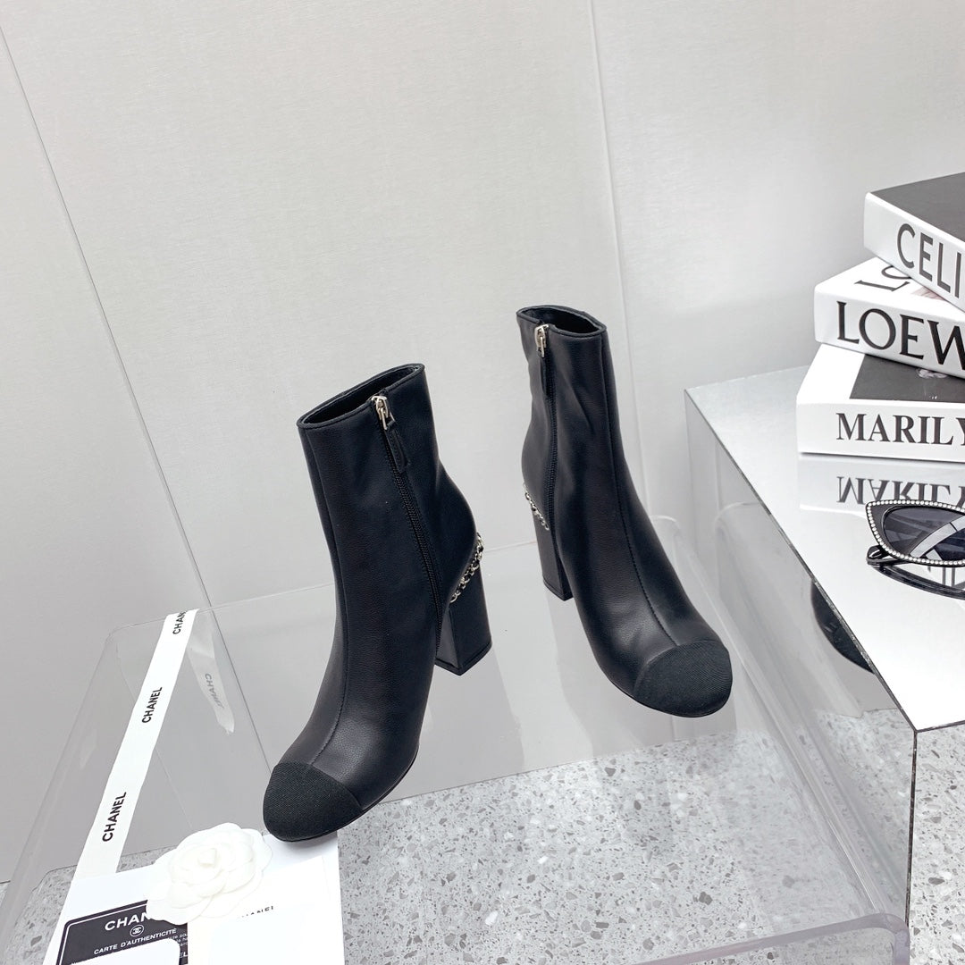 CC 26s Ankle Boots 8cm Black Black Leather 162837