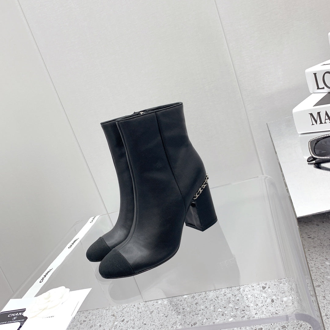 CC 26s Ankle Boots 8cm Black Black Leather 162837