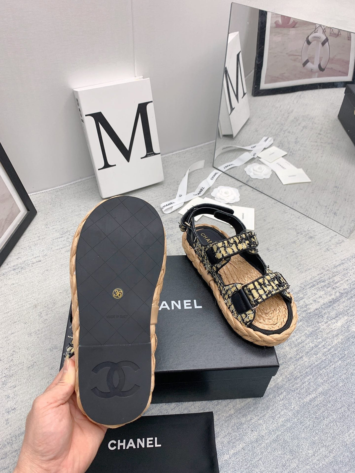 CC 26s Dad Sandals Multicolor Tweed Cord 160042