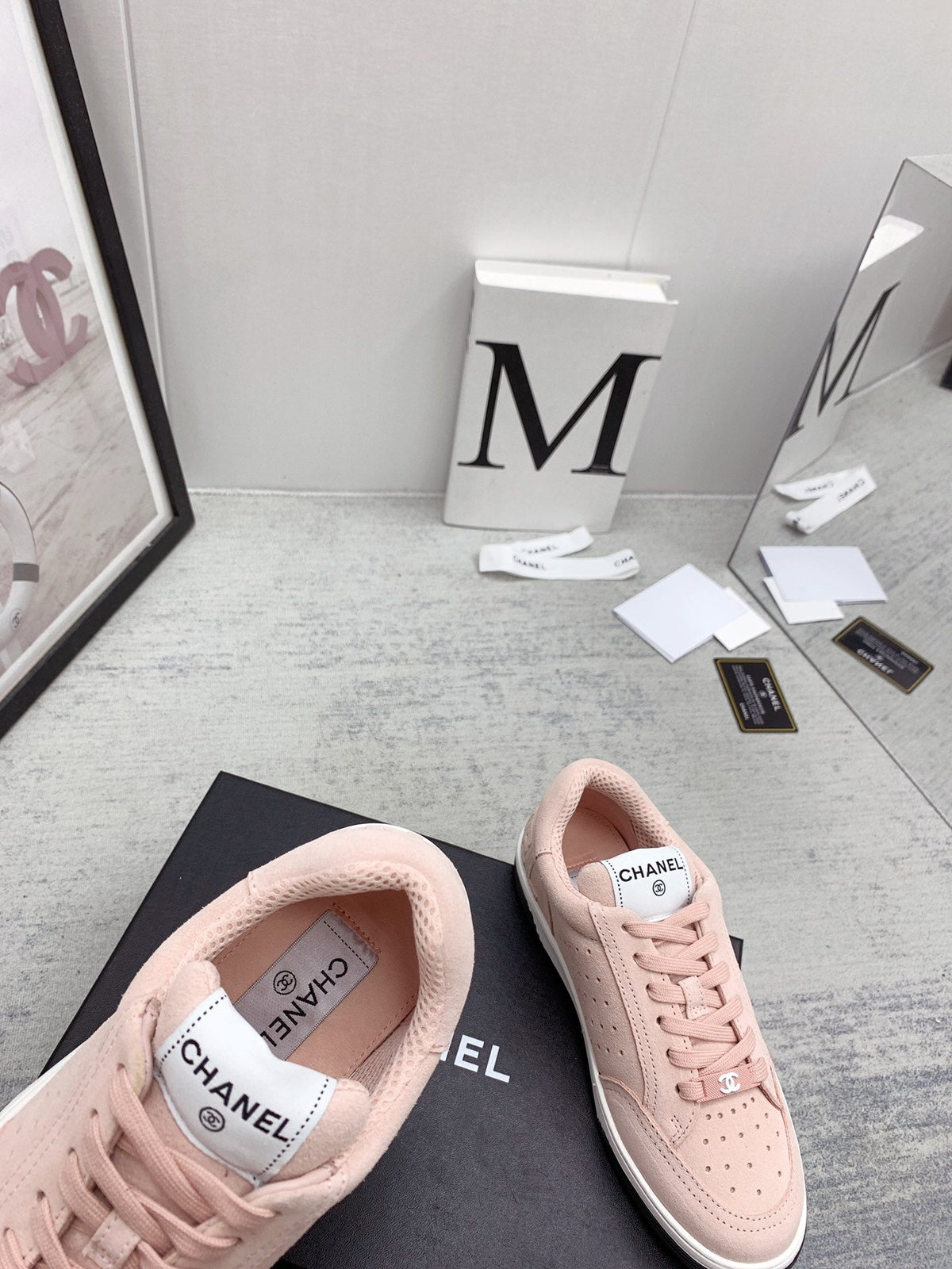 CC 26s Low Top Sneakers Pink Suede Leather 160064