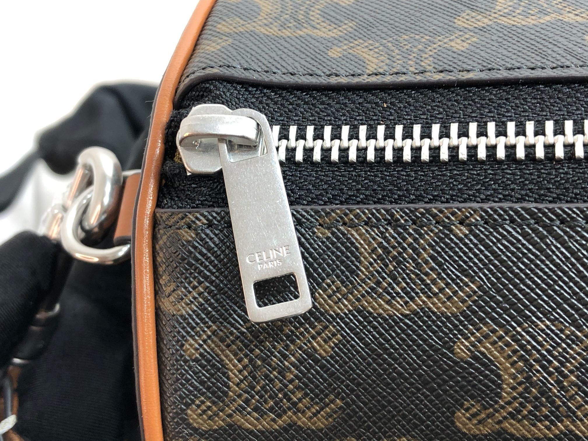 CYLINDRICAL 22 BAG BLACK PATTERN COWHIDE