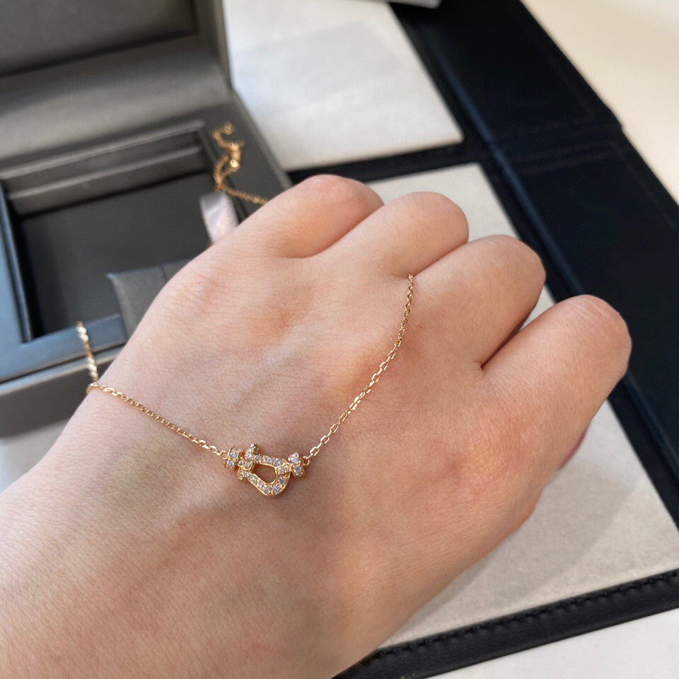 Fred Force 10 Small Model Pink Gold Necklace