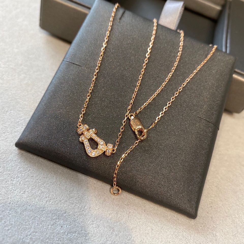 Fred Force 10 Small Model Pink Gold Necklace