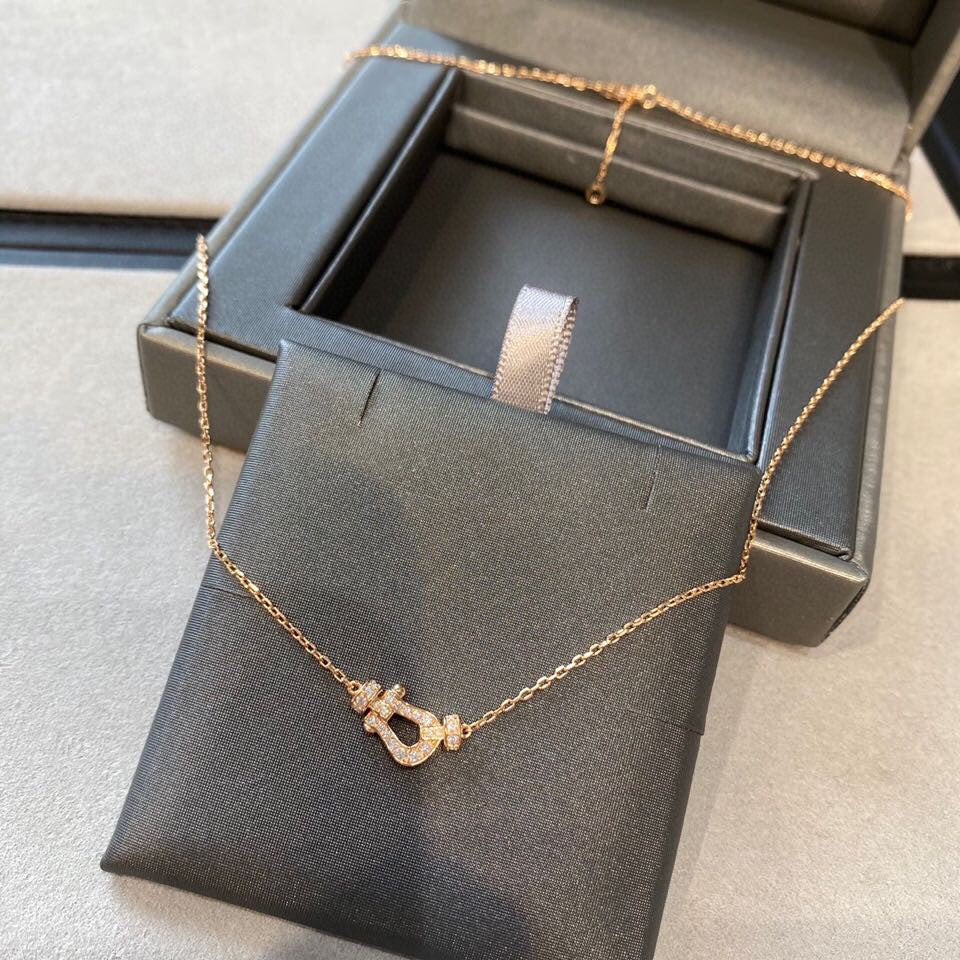 Fred Force 10 Small Model Pink Gold Necklace