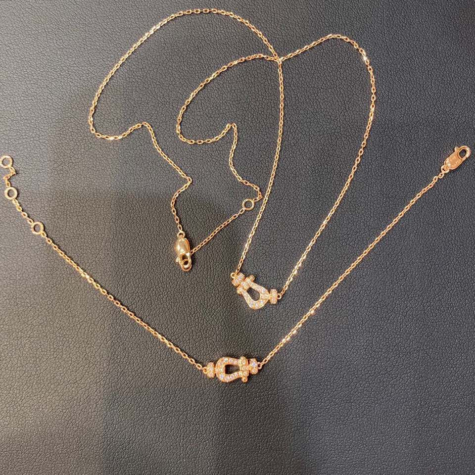 Fred Force 10 Small Model Pink Gold Necklace