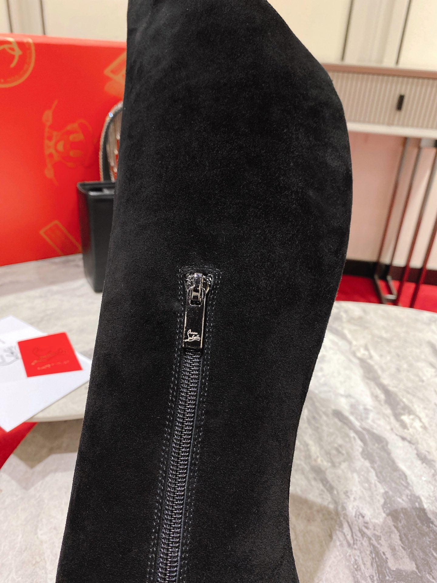 CL Eleonor High Heel Boots 85mm Suede Black