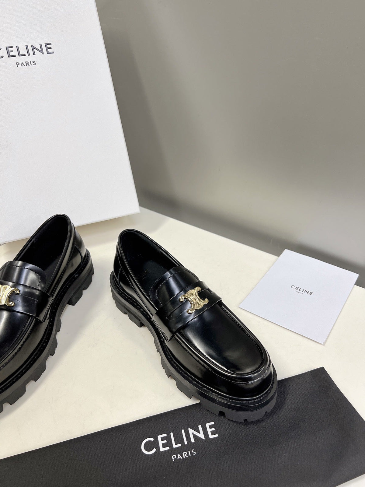 CE 26s Margaret Loafers 3.5cm Black Leather 114191