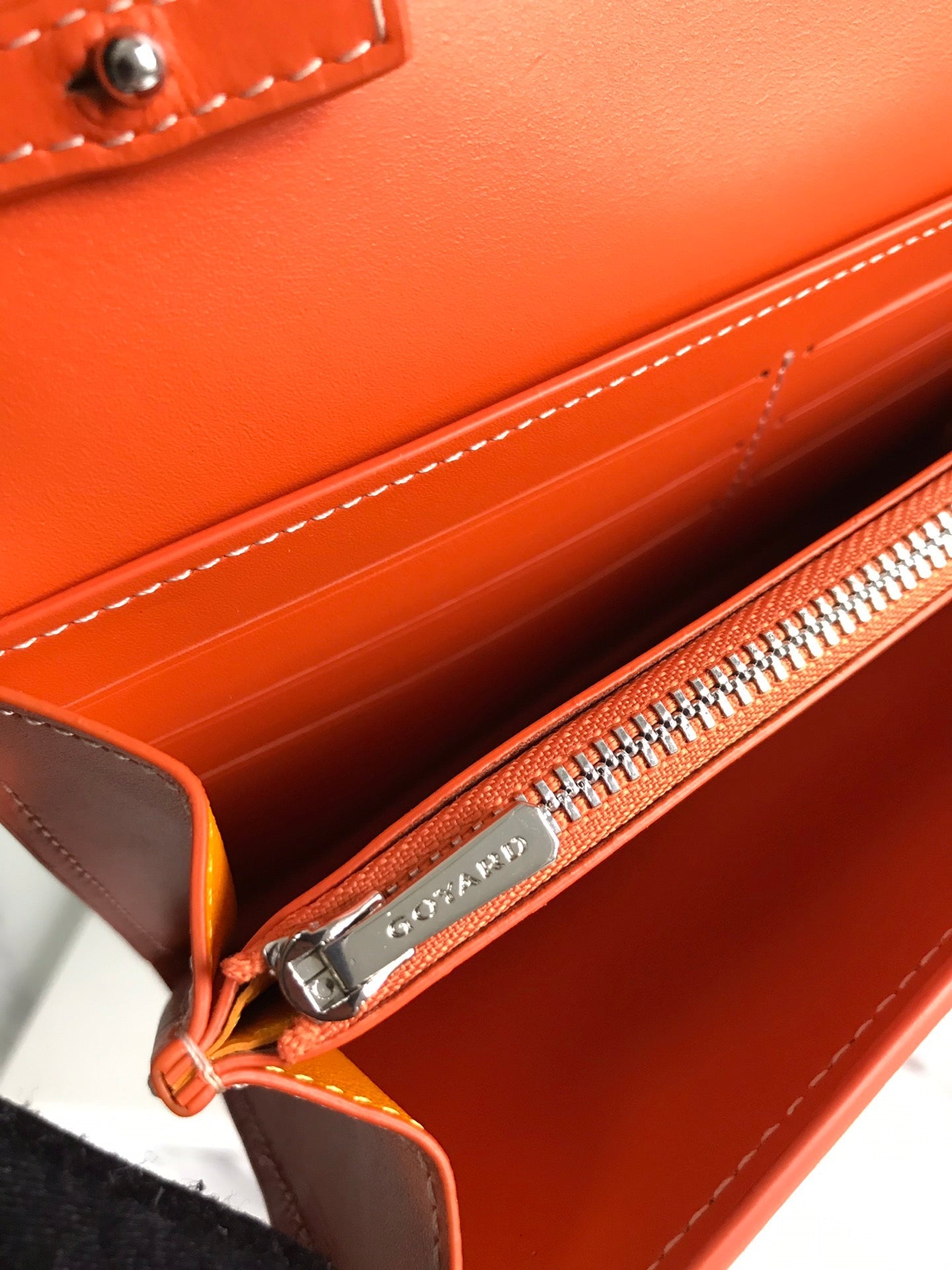 Goyard Varenne Continental Wallet 19cm Orange Canvas & Calfskin