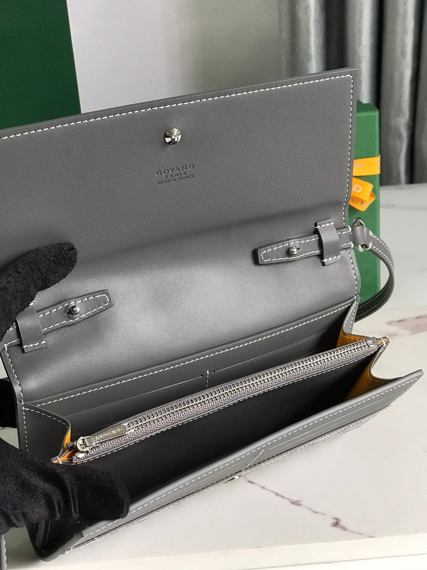Goyard Varenne Continental Wallet 19cm Grey Canvas & Calfskin