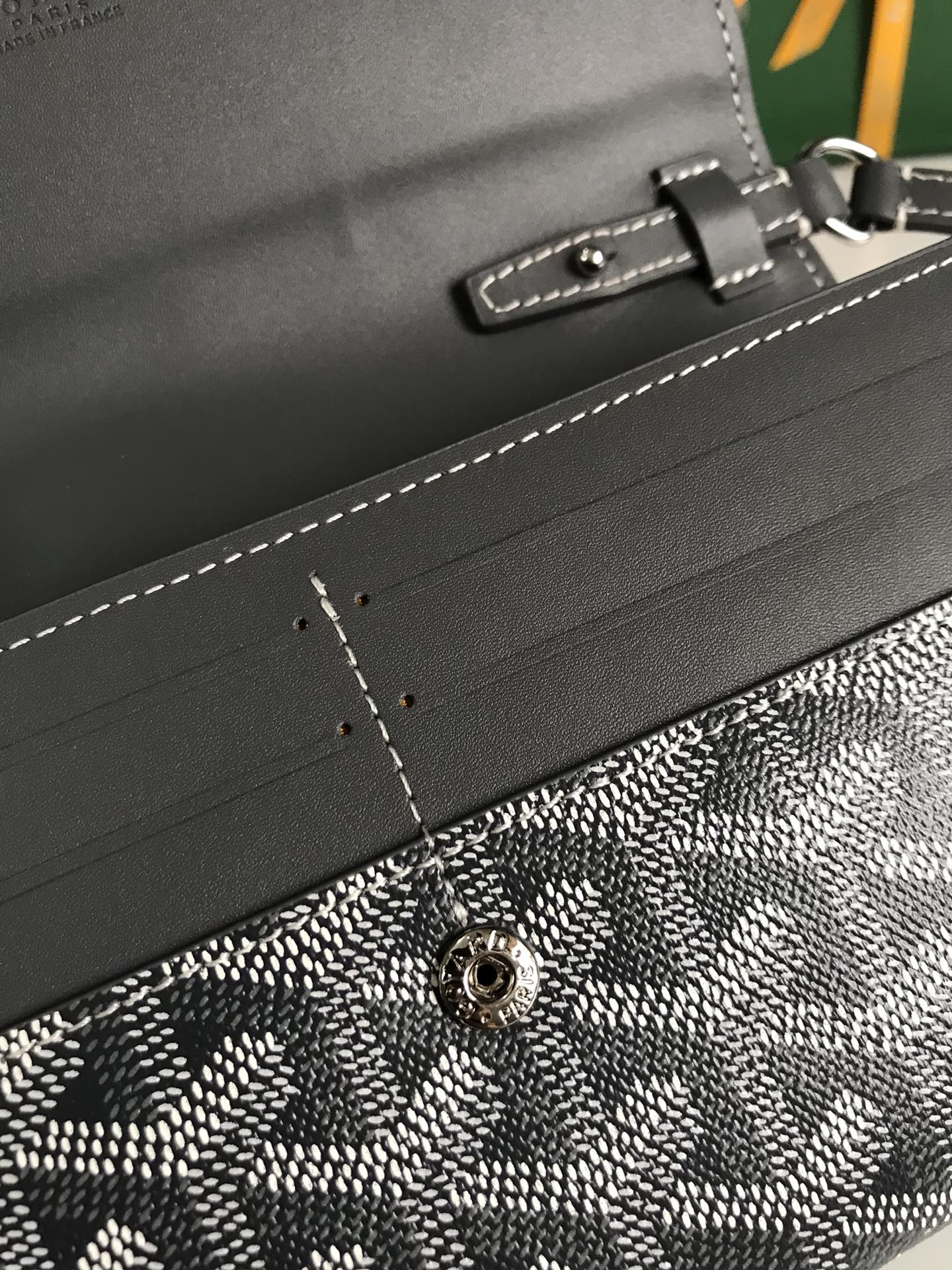 Goyard Varenne Continental Wallet 19cm Grey Canvas & Calfskin